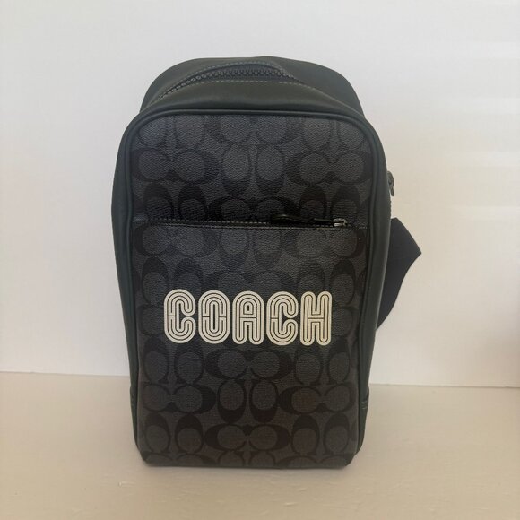 coach Westway Pack In Colorblock Signature Canvas With Coach Patch ce522 - Picture 1 of 8